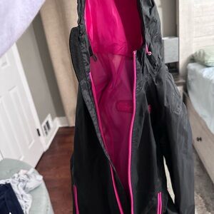 The North Face Black Jacket with Pink Interior